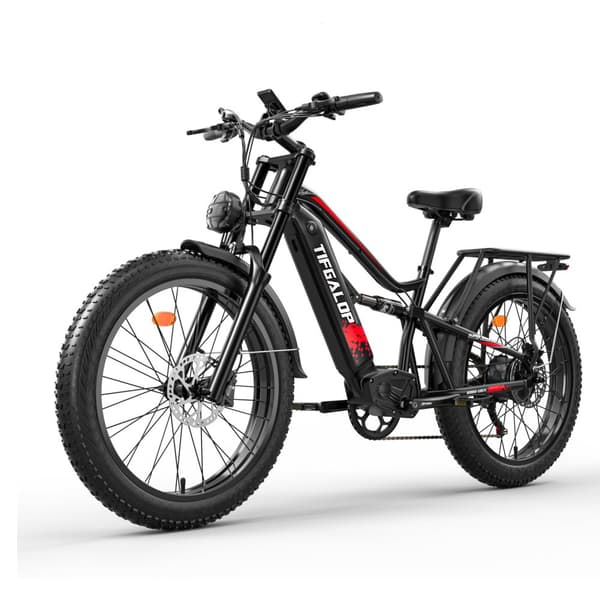 TIFGALOP ES7 sähköinen kaupunkipyörä 750W 52V19AH huippunopeus 32 mph 26 tuuman paksurenkainen maastosähköpyörä