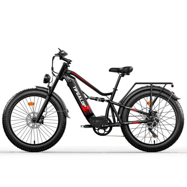 TIFGALOP ES7 kaupunkisähköpyörä 750W 52V19AH sähköpyörä 26” renkaalla maastoon sähköpyörä huippunopeus 32 mph
