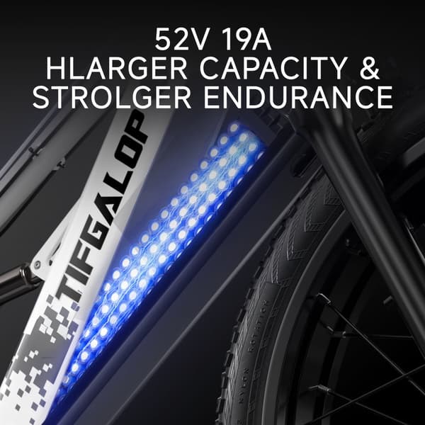 TIFGALOP ES7 sähköpyörä 750W 52V19AH sähköpyörä 26” renkailla maastosähköpyörä maksimikantavuus 250KG