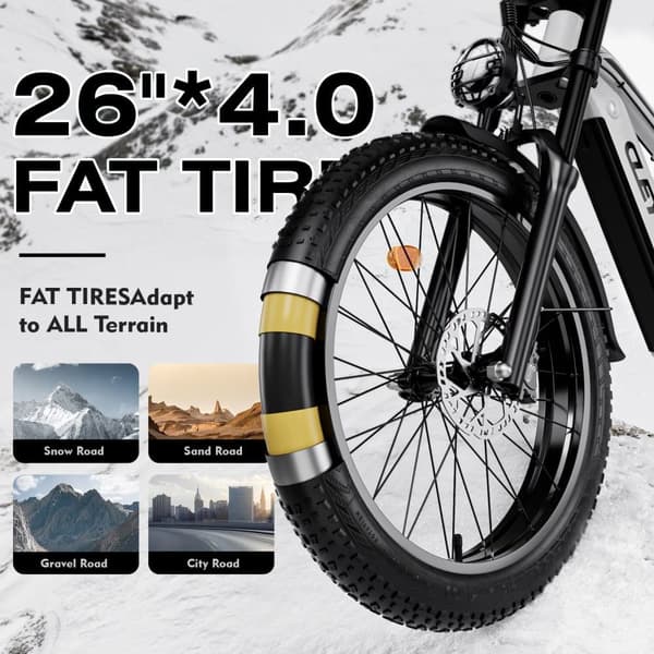 TIFGALOP ES7 sähköpyörä 750W 52V19AH sähköpyörä 26” renkailla maastosähköpyörä nettopaino KG 41.5KG