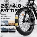 Pikkukuva 7 / 11: TIFGALOP ES7 sähköpyörä 750W 52V19AH sähköpyörä 26” renkailla maastosähköpyörä nettopaino KG 41.5KG