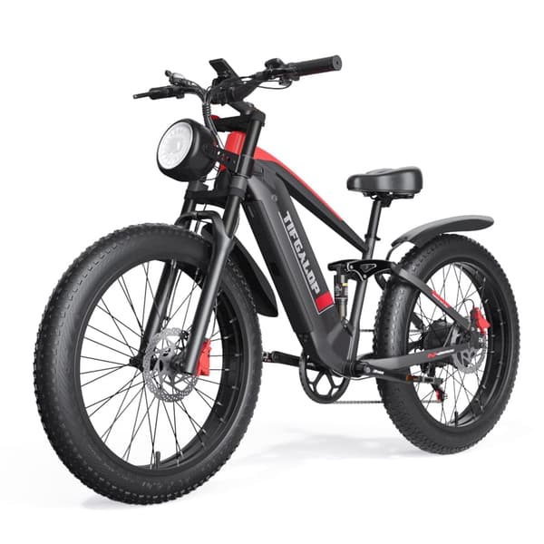 TIFGALOP ES28 kaupunkisähköpyörä 1000W 48V18AH sähköpyörä huippunopeus 32 mph 26 tuuman paksurenkainen maastosähköpyörä