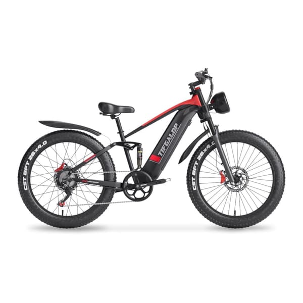 TIFGALOP ES28 kaupunkisähköpyörä 1000W 48V18AH sähköpyörä huippunopeus 32 mph 26 tuuman paksurenkainen maastosähköpyörä