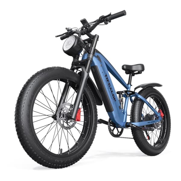 TIFGALOP ES28 sähköinen kaupunkipyörä 1000W 48V18AH sähköpyörä 26” paksurenkainen sähköpyörä, maksimikantavuus 250KG