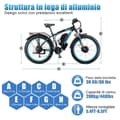 Miniatyrbild 7 av 7: KETELES K800 Elcykel 2000W 48V 23AH 26” Däck Hydrauliska bromsar Elcykel Elcykel SHIMANO 7-växlad