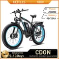 Miniatyrbild 1 av 8: KETELES K800 Elcykel 2000W 48V 23AH 26” Däck Hydrauliska bromsar Elcykel Elcykel Färgskärm LED Vattentät