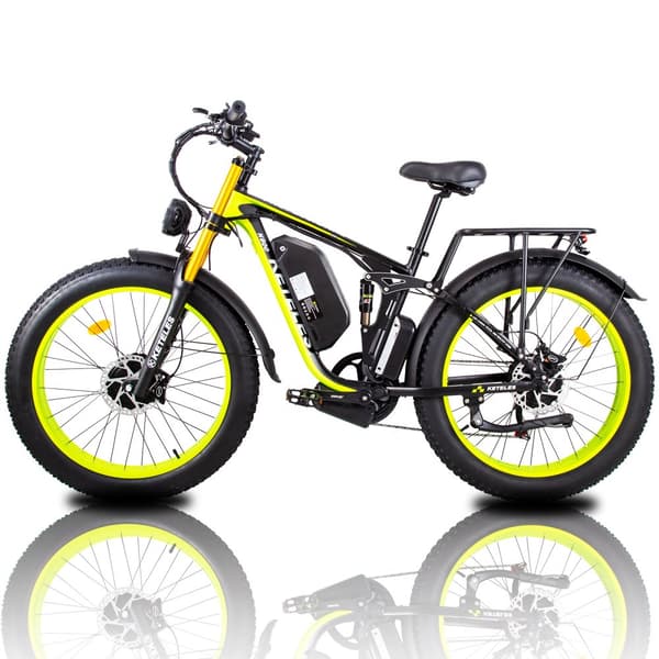 KETELES K800P Elcykel 2000W Dubbelmotor 48V 23AH Hydraulisk Broms Terräng 26" Elcykel med Feta Däck SHIMANO 21-växlad