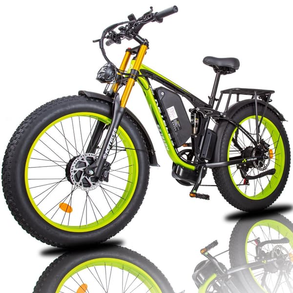 KETELES K800P Elcykel 2000W Dubbelmotor 48V 23AH Hydraulisk Broms Terräng 26" Elcykel med Feta Däck SHIMANO 21-växlad