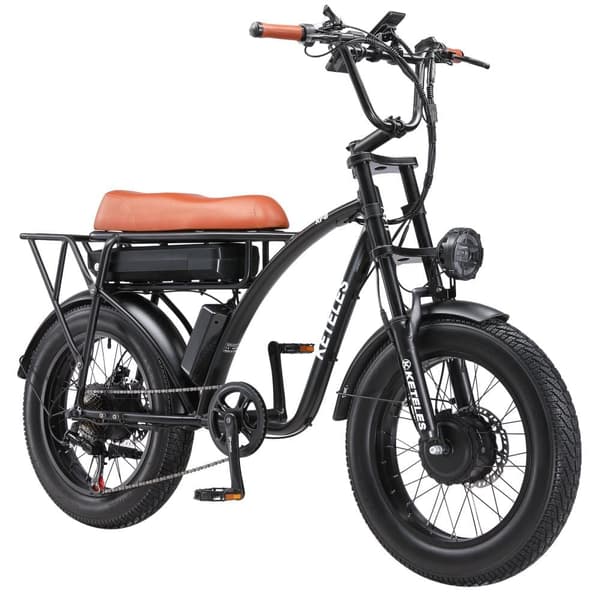 KETELES KF8 kaksoismoottorinen aikuisten sähköpyörä 2000 W miesten sähköpyörä 48 V 23 Ah akku 20 tuuman renkailla