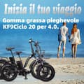 Pikkukuva 4 / 11: KETELES KF9 Taittuva sähköpyörä 2000W kaksoismoottori 48V23AH 20*4.0 tuuman paksurengas sähköpyörä lumi sähköpyörä kaupunki tie korilla