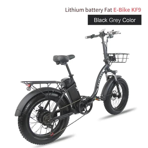 KETELES KF9 Taittuva sähköpyörä 2000W kaksoismoottori 48V23AH 20*4.0 tuuman paksurengas sähköpyörä lumi sähköpyörä kaupunki tie korilla