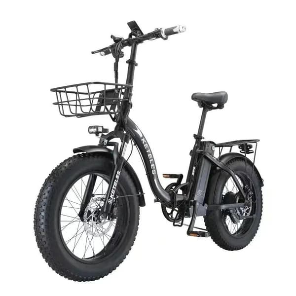 KETELES KF9 Taittuva sähköpyörä 2000W kaksoismoottori 48V23AH 20*4.0 tuuman paksurengas sähköpyörä lumi sähköpyörä kaupunki tie korilla