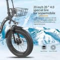 Pikkukuva 10 / 11: KETELES KF9 Ebike 1000W moottori 48V35AH litium-akku kaupunki sähköpyörä taitto 20*4.0 tuuman rasvarengas maasto sähköpyörä