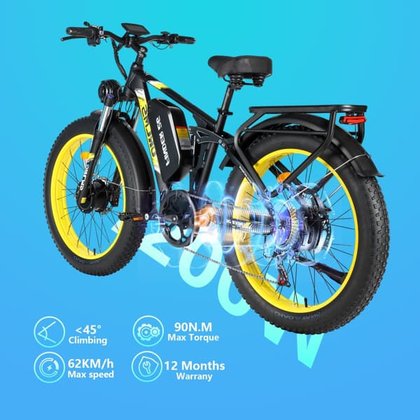ORLMS FINDER26 sähköpyörä aikuisille 1000 W * 2 W moottori 52 V 25 Ah akku 26 tuuman rengas sähköpyörä