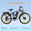 Miniatyrbild 6 av 10: ORLMS FINDER26 Elcykel för vuxna 1000W*2W Motor 52V 25AH Batteri 26” Däck Elcykel Laddningstid 8-9 timmar