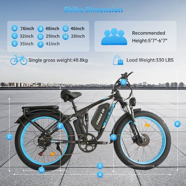 ORLMS MX500 aikuisten sähköpyörä 1000W * 2W moottori 52V25Ah akku City Snow sähköpyörä 26 tuuman rengas City E-pyörä