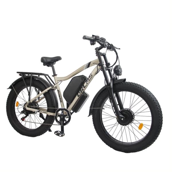 ORLMS MX500 Elcykel för vuxna 1000W*2W motor 52V25Ah batteri Elcykel för stadscykling 26” däck Elcykel för stadscykling 7 växlar