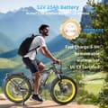 Miniatyrbild 8 av 11: ORLMS MX500 Elcykel för vuxna 1000W*2W motor 52V25Ah batteri Elcykel för stadscykling 26” däck Elcykel för stadscykling 7 växlar