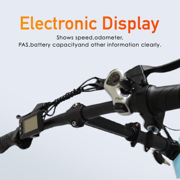 ORLMS S9 Elcykel för Vuxna 500W Motor 48V13Ah Elcykel 20-tums Däck Hopfällbar Elcykel 7-växlad