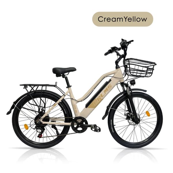 ORLMS City Lady Elcykel för vuxna 500W motor 48V15Ah batteri Elcykel 26” däck City Elcykel LCD-skärm