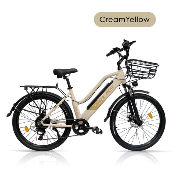 ORLMS City Lady sähköpyörä aikuisille 500 W moottorilla 48 V 15 Ah kaupunkityömatkapyörä sähköpyörällä 26 tuuman renkailla, huippunopeus 45 km/h
