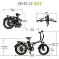 Miniatyrbild 8 av 11: Baolujie DZ2031 Elcykel Med 48V 13ah Batteri, 750W 70km Räckvidd, 20 Tums aAuminiumhjul,Vuxen Elcykel