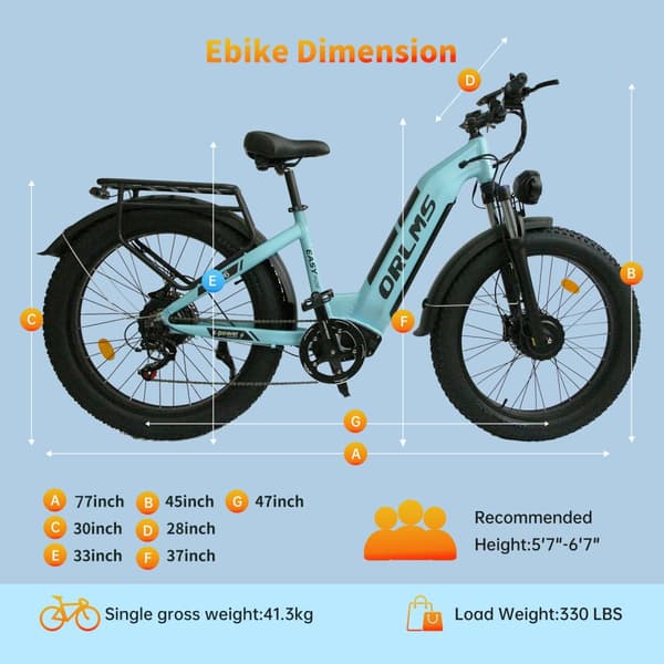 ORLMS MN-6 sähköpyörä 1000W * 2W moottori 52V 23AH sähköpyörä 26” rengas aikuisille sähköpyörä maks. nopeus 62km/h