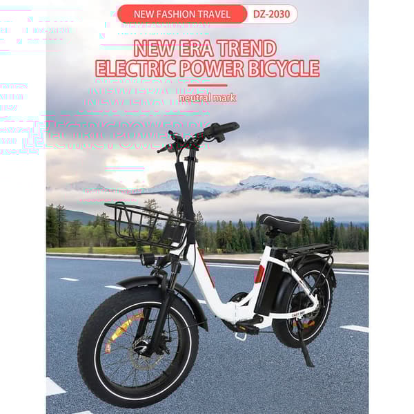 Baolujie DP2033 Sähköpyörä 500W Kaksoismoottoria, 48V 13AH Akku, 20 Tuuman Renkaat, 120KG Suurin Kuormitus Sähköpyörä - Musta