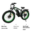 Pikkukuva 6 / 11: BAOLUJIE DP-2602-1 sähköpyörä 2000 W kaksoismoottorilla 26” sähköpyörä aikuisille 48 V 20 Ah sähköpyörä SHIMANO 21 -vaihteinen