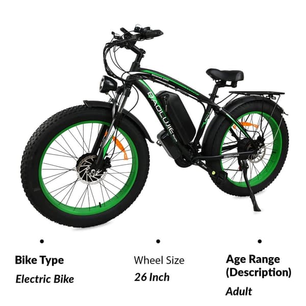BAOLUJIE DP-2602-1 sähköpyörä 2000 W kaksoismoottorilla 26” sähköpyörä aikuisille 48 V 20 Ah sähköpyörä SHIMANO 21 -vaihteinen