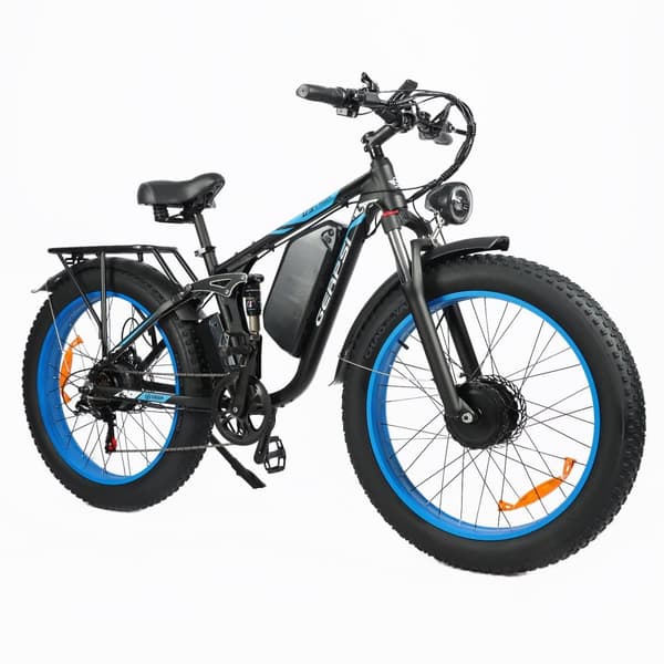 Baolujie DP-2603 kaksoismoottorinen sähköpyörä aikuisille, 26 tuuman renkaat, 3000 W, 48 V, 25 Ah, sähköpyörä SHIMANO, 21-vaihteinen