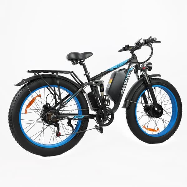 Baolujie DP-2603 kaksoismoottorinen sähköpyörä aikuisille, 26 tuuman renkaat, 3000 W, 48 V, 25 Ah, sähköpyörä SHIMANO, 21-vaihteinen