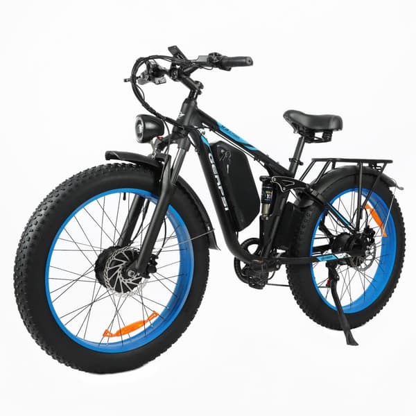 Baolujie DP-2603 kaksoismoottorinen sähköpyörä aikuisille, 26 tuuman renkaat, 3000 W, 48 V, 25 Ah, sähköpyörä SHIMANO, 21-vaihteinen