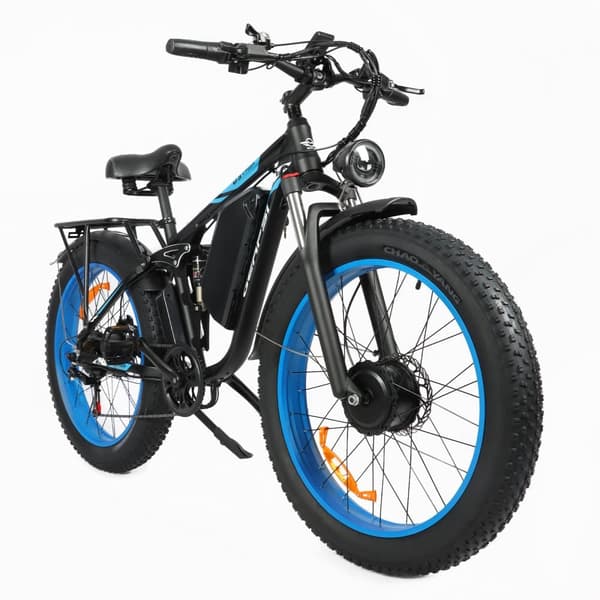 Baolujie DP-2603 kaksoismoottorinen sähköpyörä aikuisille, 26 tuuman renkaat, 3000 W, 48 V, 25 Ah, sähköpyörä SHIMANO, 21-vaihteinen