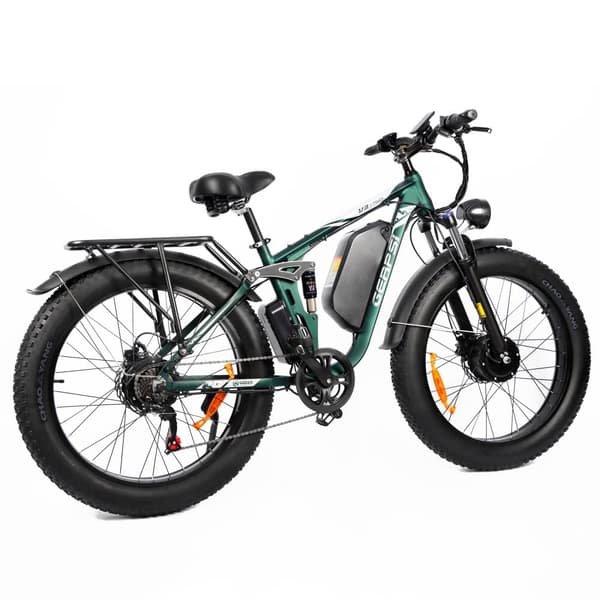 Baolujie DP-2603 Elcykel för vuxna med dubbla motorer, stadspendling, elcykel 26" med feta däck, elcykel 3000W 48V 25AH