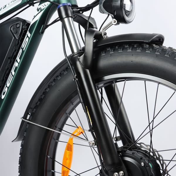 Baolujie DP-2603 Elcykel för vuxna med dubbla motorer, stadspendling, elcykel 26" med feta däck, elcykel 3000W 48V 25AH