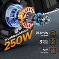 Miniatyrbild 8 av 11: URLIFE F1L Elcykel för vuxna 250W Hopfällbar elcykel 48V 7.5AH 14” Däck Elcykel Servoassisterad räckvidd 40-50 ± 3km