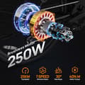 Miniatyrbild 8 av 11: URLIFE E26 Elcykel För Vuxna 250W Motor Elcykel 48V 13AH 26” Däck Dam- och Herrpendlare Elcykel