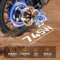 Miniatyrbild 9 av 11: URLIFE E20 Elcykel För Vuxna 250W Motor Elcykel 48V 13AH 20” Däck Elcykel Topphastighet 25 Kilometer Per Timme