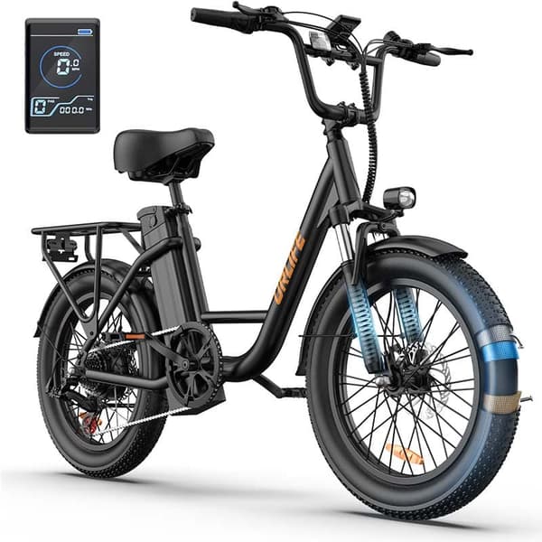 URLIFE E20 aikuisille tarkoitettu sähköpyörä 250 W, 20 tuuman renkailla, 48 V, 13 Ah, maastoon sopiva sähköpyörä, etu- ja takalevyjarrut