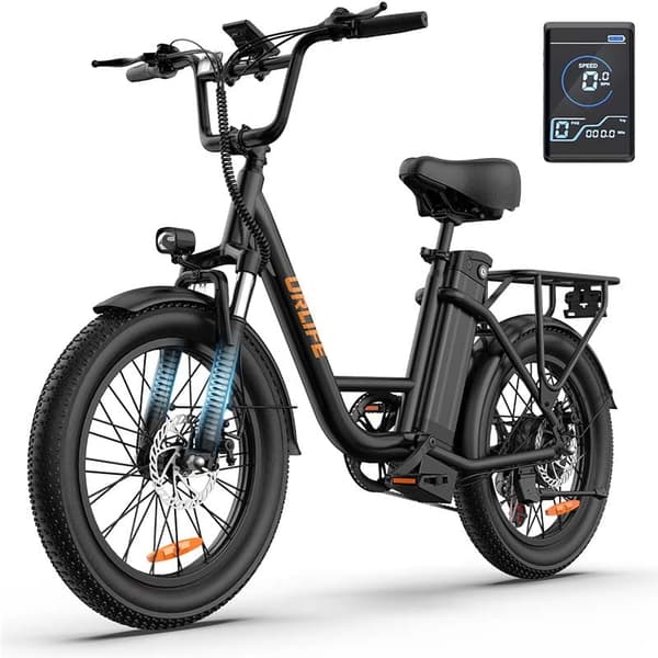 URLIFE E20 aikuisille tarkoitettu sähköpyörä 250 W, 20 tuuman renkailla, 48 V, 13 Ah, maastoon sopiva sähköpyörä, etu- ja takalevyjarrut