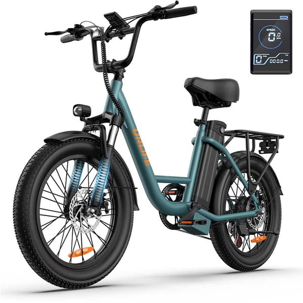 URLIFE E20 aikuisten sähköpyörä 250 W moottorilla, sähköpyörä 48 V 13 Ah akulla, miesten sähköpyörä, 20 tuuman kaupunkirengas, miesten sähköpyörä