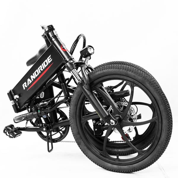 RANDRIDE YA20 Ebike 350W 48V12.8AH Taittuva sähköpyörä kaupunkiin, piilotettu, irrotettava akku, 20 tuuman sähköpyörä aikuisille