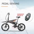 Miniatyrbild 11 av 11: RANDRIDE YA20 Elcykel 500W 48V12.8AH Batteri Hopfällbar Stads-Elcykel Stadspendling 20” Elcykel för Vuxna