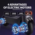 Miniatyrbild 5 av 11: SONGZO BT1 Elscooter 5600W Motor Vuxen EScooter 60V30Ah Batteri Slanglös Tyst Däck Elscooter