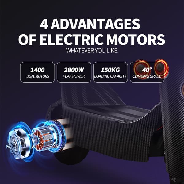 SONGZO BT1 11 tums elscooter 5600W elscooter för vuxna topphastighet 80 km/h 60V 30AH litiumbatteri