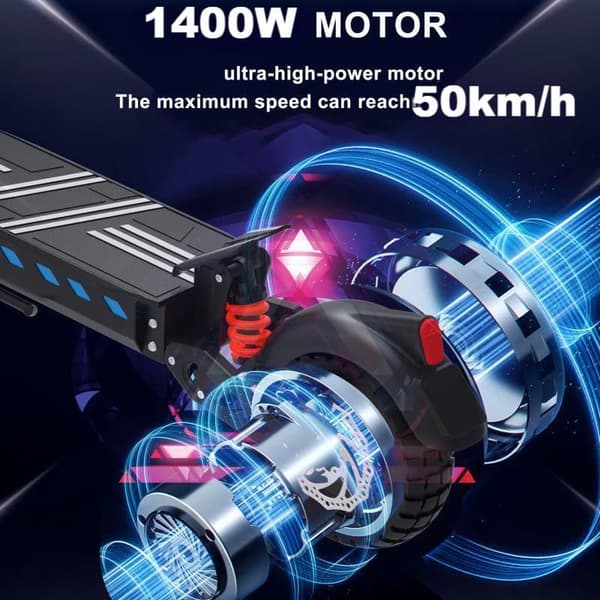 Drive Tron DT10 1000W Power Motor 48V 15.6AH Batteri 10 Tums Hopfällbar Elscooter Terräng Elscooter