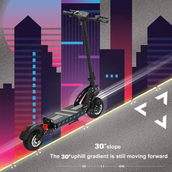 Drive Tron DT10 1000W Power Motor 48V 15.6AH Batteri 10 Tums Hopfällbar Elscooter Terräng Elscooter