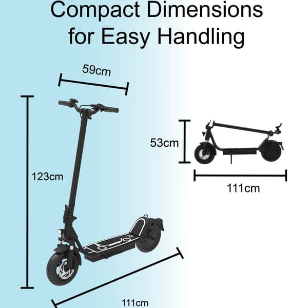 Drivetron DT01 Vuxen 10-tums slanglösa däck 30 km/h Maxhastighet Lång räckvidd 36V 13Ah 400W Elscooter