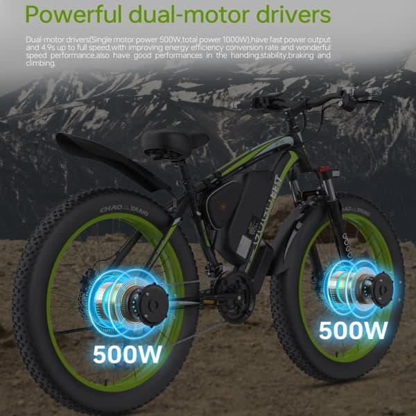 GOGOBEST GF700 Elcykel för vuxna 1000W Elcykel 48V18.2Ah 26” Elcykel med feta däckMaxhastighet 50 km